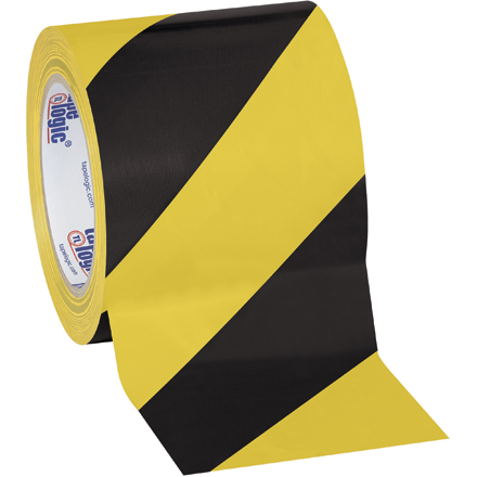 4" x 36 yds. Black/Yellow (3 Pack) Tape Logic<span class='rtm'>®</span> Striped Vinyl Safety Tape
