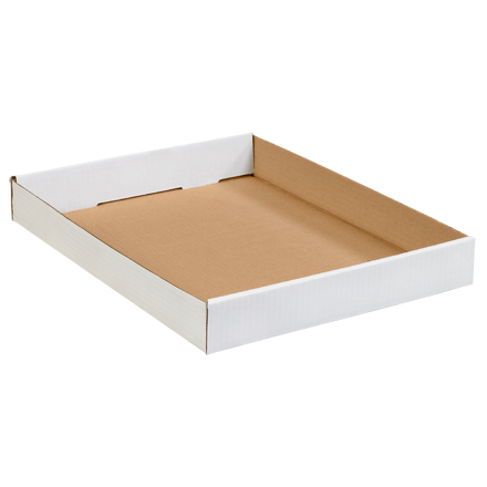 15 x 12 x 1 <span class='fraction'>3/4</span>" White Corrugated Trays