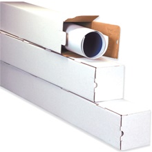 White Square Mailing Tubes