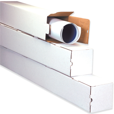 2 x 2 x 37" White Square Mailing Tubes