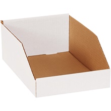 White Bin Boxes - 12" Deep