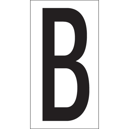 3 <span class='fraction'>1/2</span>" "B" Vinyl Warehouse Letter Labels