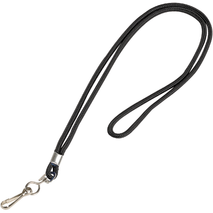 Standard Black Lanyard with Hook